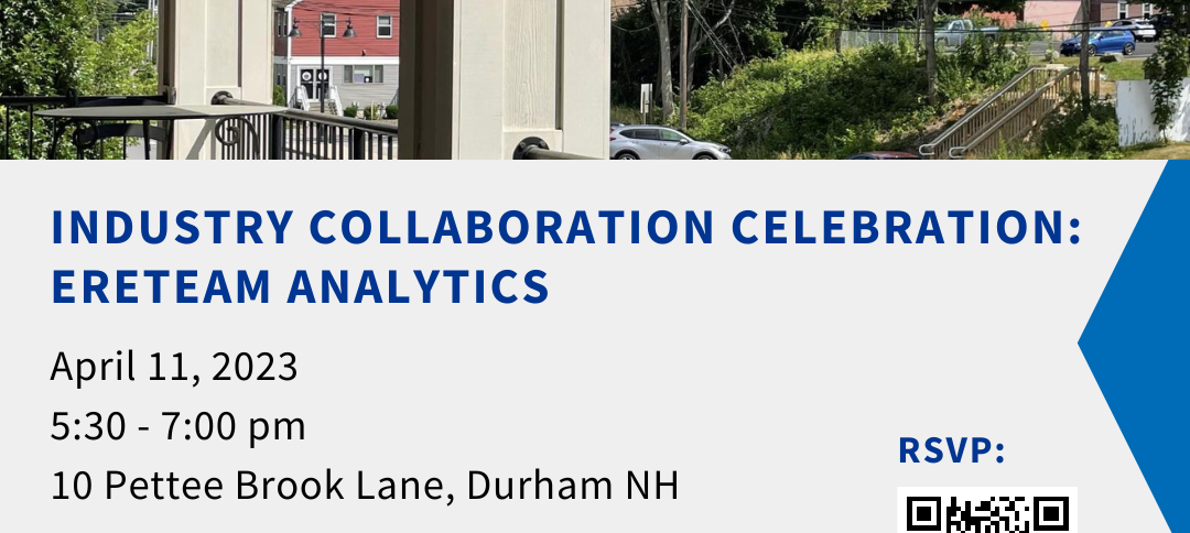We will be at Center for Business Analytics – Paul College, UNH on April 11th